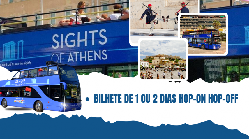 Atenas no Seu Tempo: Hop-On Hop-Off com Paradas nos Principais Pontos Tur&iacute;sticos